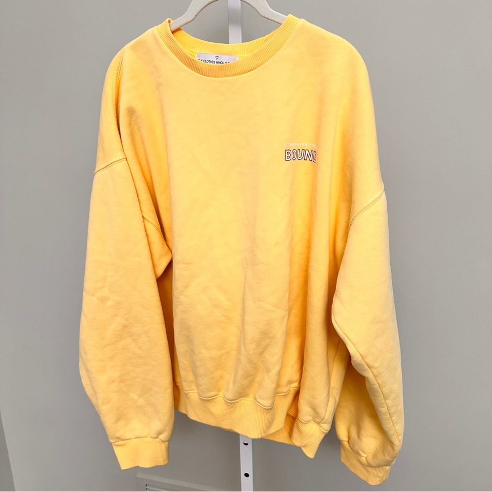 Stylenanda yellow oversized sweater made in Korea